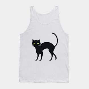 Black Cat Halloween Tank Top